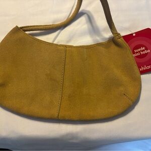 Xhilaration Mustard Suede Hobo Bag